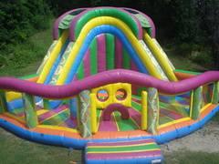 Inflatable Funland With Giant Slide Inflatable Funland With Giant Slide